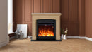 Camino Elettrico da Pavimento 107,2x95,2x24,5 cm Effetto Fiamma 1500W Sined Siena Rovere