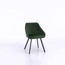 Set 2 Sedie 51x44x77 cm in Similpelle Verde Petrolio