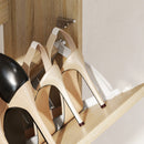 Scarpiera a Specchio 63x17x146 cm a 4 Ante Antiribaltamento in Legno color Legno      