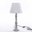 Lampada da Tavolo Ø25xH41 cm in MDF Design Classico Grigia