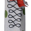 Pattini metallo verde e bianco cm 30x11,5xh38,1