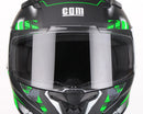 Casco Integrale per Scooter Visiera Lunga CGM Jerez 307G Verde Fluo Opaco Varie Misure