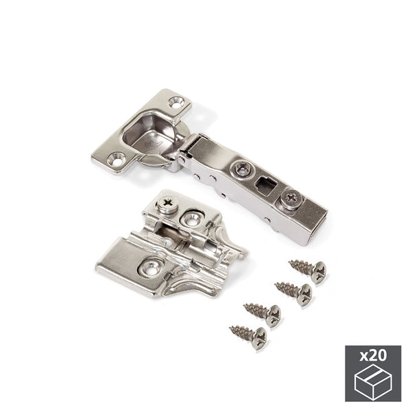 acquista Topfscharnier X91N Öffnung 100º Emuca-Stahl, vernickelter Schraubsockel