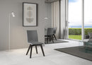 Sedia 52x52x87 cm Trudy gambe Antracite in Similpelle Grigio