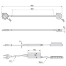 Applique Led Kuma Rotondo Braccio Flessibile Sensore Touch Luce Bianca Naturale Plastica Nero Emuca