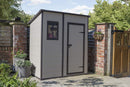 Casetta da Giardino Porta Attrezzi 183,5x111x200,5 cmin Resina Effetto Legno Keter Manor Pent 6x4 Beige