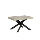 Tavolo Allungabile 140-400x90x77 cm Volantis Cashmere Telaio Antracite 