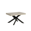 Tavolo Allungabile 120-380x90x77 cm Volantis Cashmere Telaio Antracite 