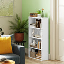 Mobile Libreria a 4 Ripiani 60x24x115,5 cm Scaffali regolabili in Legno Bianco  