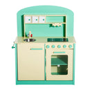 Cucina Giocattolo per Bambini con Accessori in Legno Verde 70x30x88 cm 