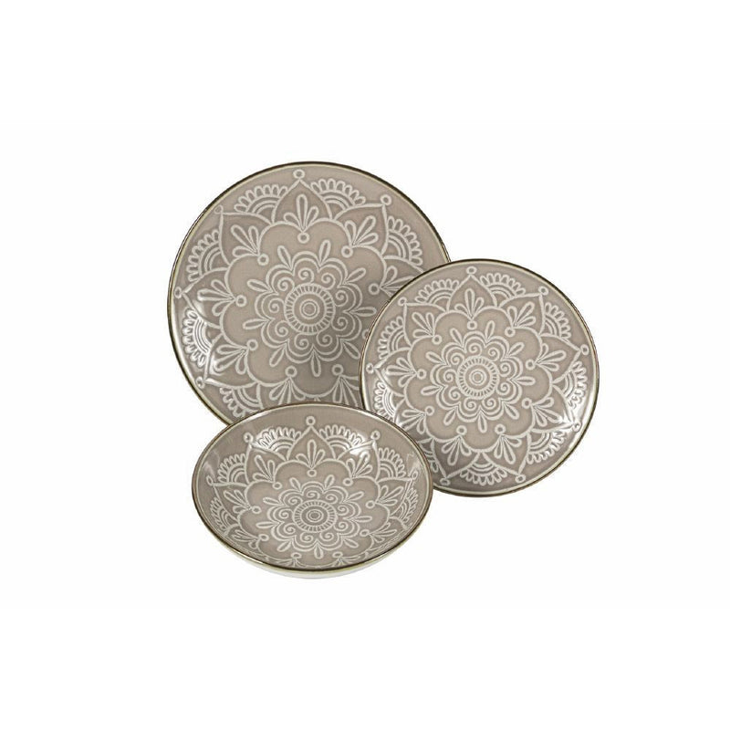 Servizio Piatti 18 Pezzi in Hard Dolomite Villa d'Este Baku Grigio