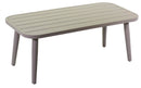 Set Salotto da Giardino Divano 2 Poltrone e Tavolino in Corda Renton Grigio