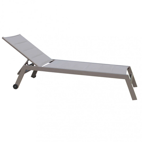 Formentera Stapelbare Garten-Sonnenliege 198 x 61 x 34/95 h cm in Aluminium Taubengrau online