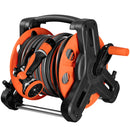 Avvolgitubo con Tubo Resistente in PVC 30 m Set Pistola 10 Funzioni e Raccordi Arancione      