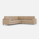 Divano Angolare 6 Posti 286x246x85 cm Marrak in Tessuto Beige