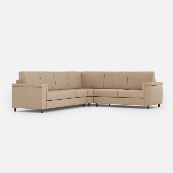 online Divano Angolare 6 Posti 286x246x85 cm Marrak in Tessuto Beige