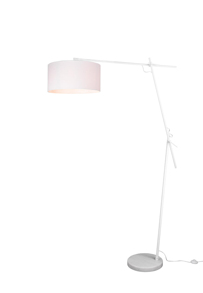 Piantana da Interno a Led in Metallo Bianco Opaco