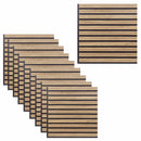 Set 10 Pannelli Decorativi Fonoassorbenti 58x58 cm in MDF Decoro B Verticale Rovere Aurora