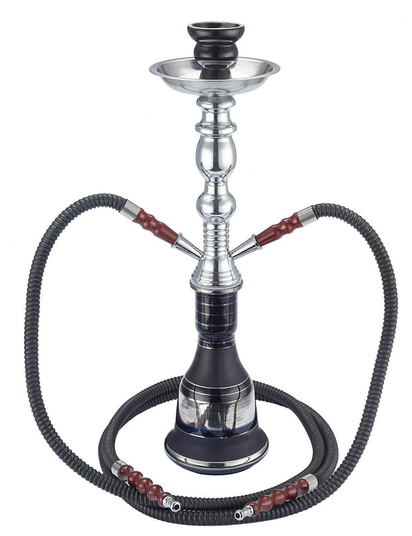 Wasserpfeife 2 Schläuche H50 cm mit Kohlezange prezzo