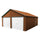 Gartenhaus aus Stahlblech 664 x 721 x 372 cm Holz