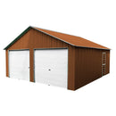 Casetta Box da Giardino in Lamiera di Acciaio 664x721x372 cm Legno