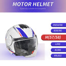 Casco Jet per Scooter Visiera Lunga e Parasole Taglia M Bianco