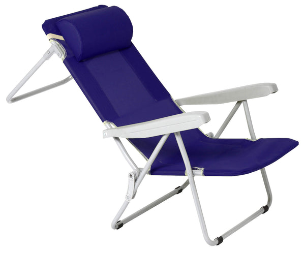 acquista Liegestuhl aus Stahl Bauer Marina Blue