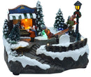 Villaggio Natalizio in Resina Altalena con Luci e Suoni 19,5x13xh15,5 cm