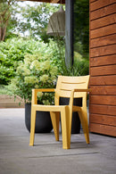 Set 6 Sedie da Giardino Keter Julie 61,5x58,5x79 cm Effetto Legno Verde Rosso e Giallo 