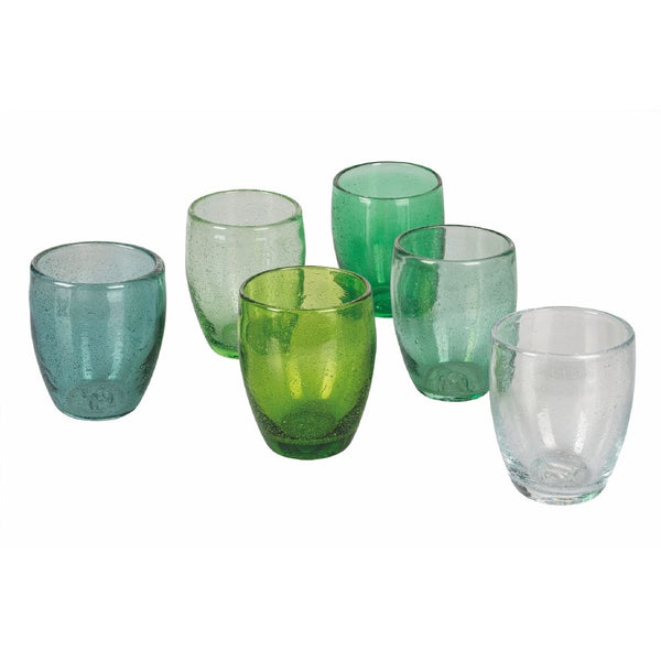 Set mit 6 Acapulco Greenery Wassergläsern in Villa d'Este Home Tivoli Green Glass prezzo