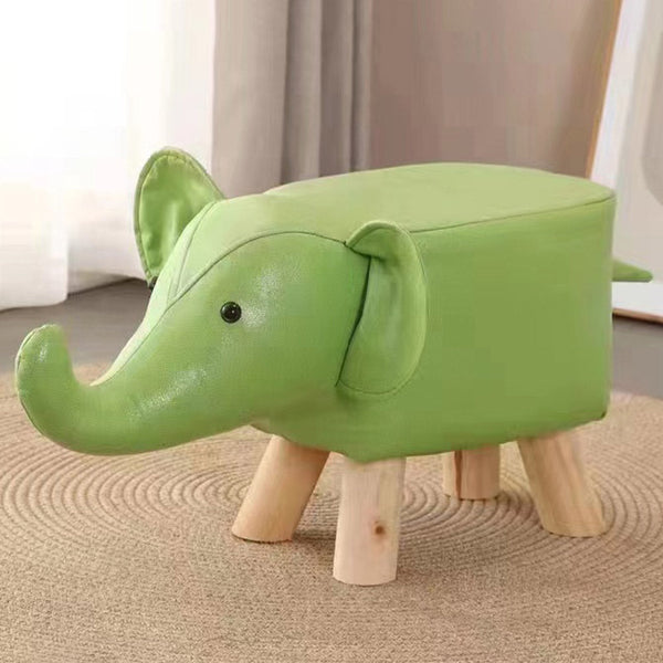online Sgabello Poggiapiedi Basso per Bambini a Forma di Elefante Pouf Verde