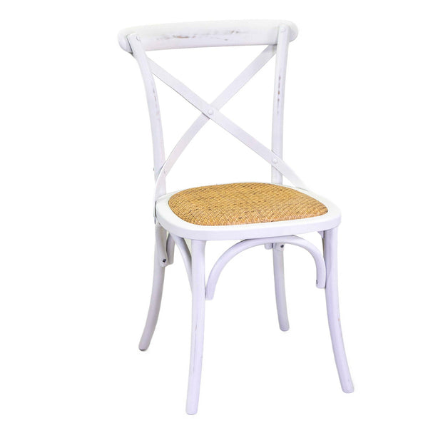 Adami Cross Holzstuhl 51x55H46,5/89cm Altweiß online