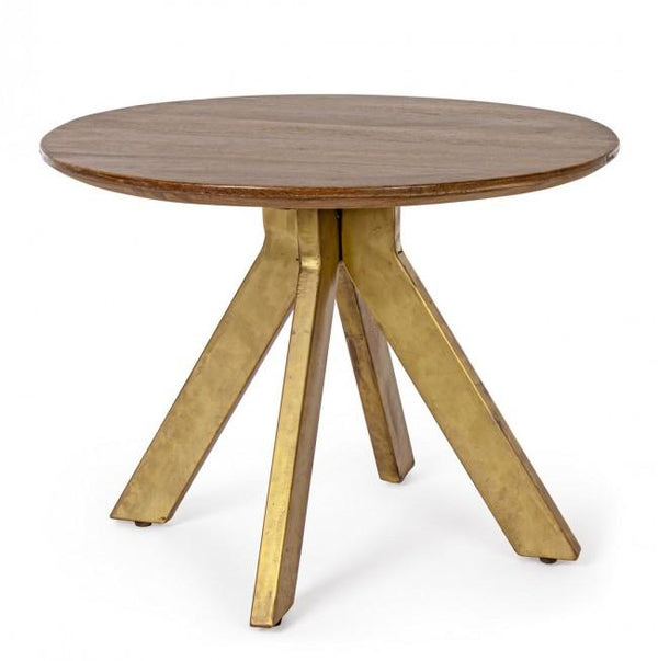 Niedriger Couchtisch Ø60x45 cm aus Holz sconto