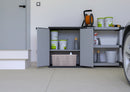 Armadio da Esterno 68x40x85 cm 2 Ante 2 Ripiani in Resina Grigio    