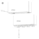 Portabicchieri Sottopensile 28 cm Porta Calici Coppe in Acciaio Emuca Cromato