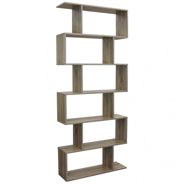 Alana Bücherregal 80 x 23,5 x 190,5 h cm aus zweischichtiger Spanplatte natur prezzo