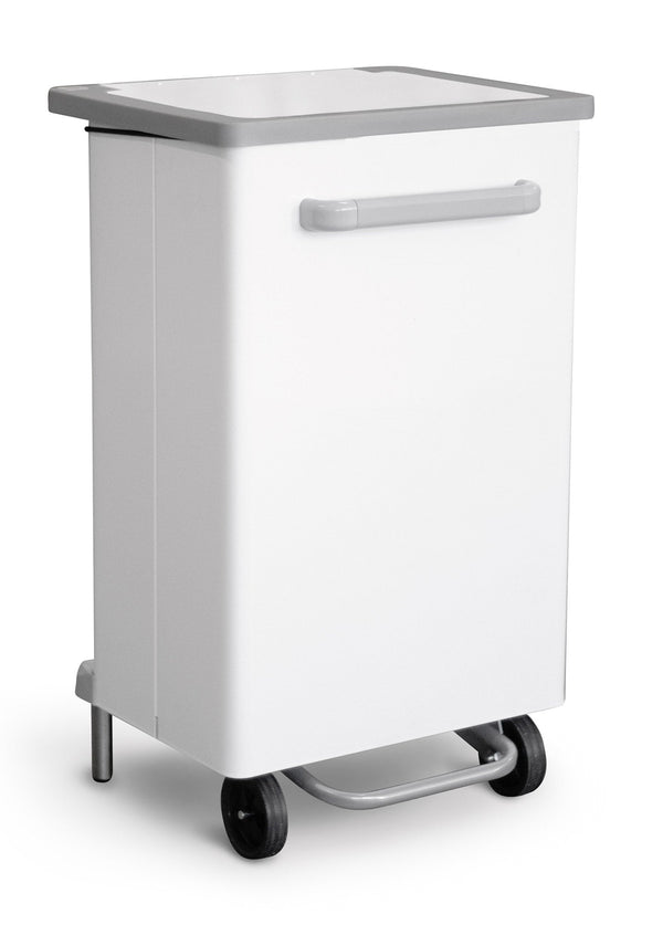 sconto Pattumiera Per Raccolta Differenziata 47x37xh83 cm In Acciaio Verniciato a Pedale Bianco
