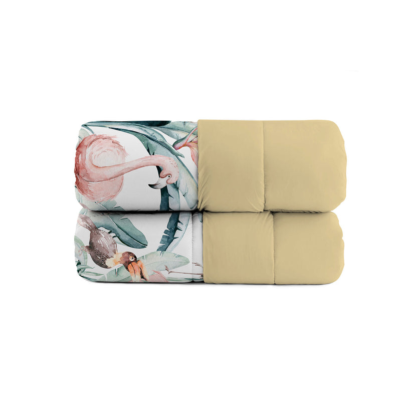 Trapunta Invernale Matrimoniale Stampata in Microfibra 200gr Double Face Denny      