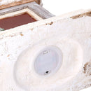 Camino in Resina con Led e babbo natale bianco cm 27,5x23xh51