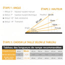 Rampa per Sedia a Rotelle 91x72x5 cm Portatile Pieghevole in Alluminio Capacità 270 kg Argento      