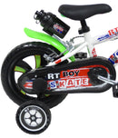 Bicicletta per Bambino 12" 2 Freni Gomme in EVA Rt-Boy Skate Bianca/Verde
