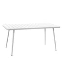 Tavolo da Giardino in Alluminio Rettangolare 80x160x76cm Las Vegas Bianco