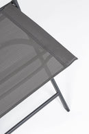 Set 4 Sedie da Giardino 46x58x80 cm in Acciaio e Textilene Martinez Antracite