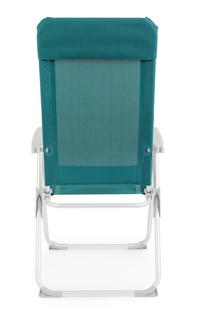 Set 4 Sedie Sdraio Pieghevole 57x65x110 cm in Alluminio Cayo Ottanio