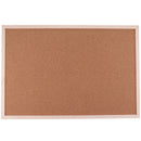 Bacheca Rettangolare 40x30x1,6 cm con Cornice in Legno da Parete in Sughero      