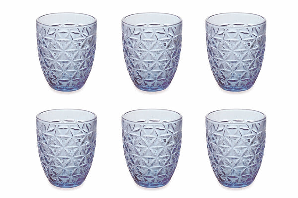 acquista Set 6 Gläser Ø8,5x10 cm in Glas Villa d'Este Home Tivoli Gemma Azzurri