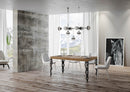 Tavolo Allungabile 140-244x90x77 cm Karamay Quercia Natura Telaio Antracite 