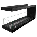 Camino a Bioetanolo Trifacciale Maratea 120x30x50 cm Potenza 3 kW Struttura in Acciaio Nero