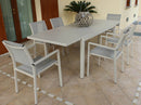 Tavolo Formentera 160/240x90x75 h cm in Alluminio Tortora