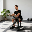 Panca per Curl Bicipiti con Seduta e Appoggio per Gomiti Regolabili Supporto per Pesi in Acciaio Nero      